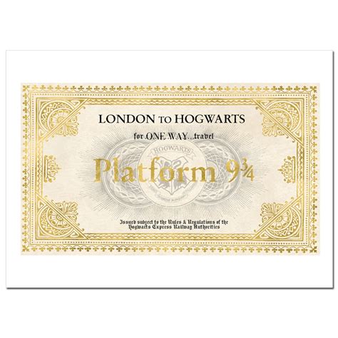 Hogwarts Express Ticket Harry Potter Ticket, Hogwarts Express Ticket, Harry Potter Print ...