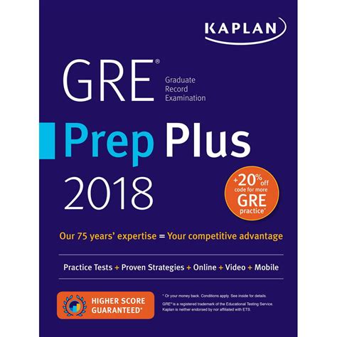 Kaplan Test Prep: GRE Prep Plus 2018 : Practice Tests + Proven Strategies + Online + Video ...