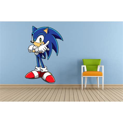 Sonic The Hedgehog Game Cartoon Character Decors Wall Sticker Art Design Decal for Girls Boys ...