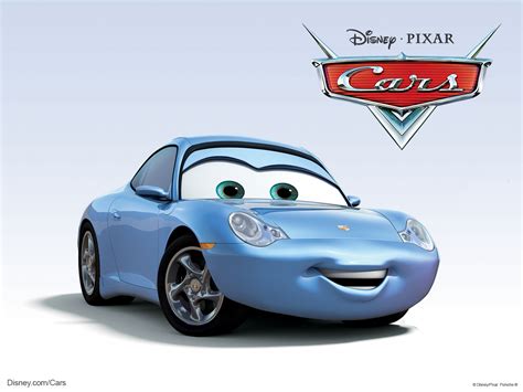 Sally the Porsche Sports Car from Disney-Pixar Movie Cars Desktop Wallpaper