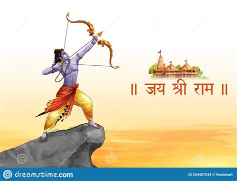 Lord Rama with Bow Arrow for Shree Ram Navami Celebration Background ...