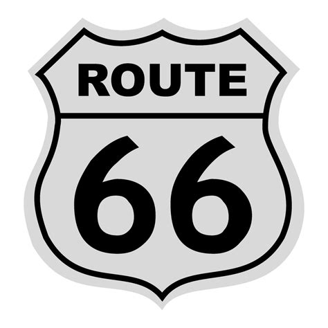 Route 66 Logo Black and White – Brands Logos