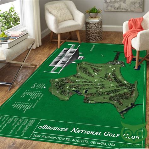 Augusta National Golf Club Satellite View Area New Rug Rectangle (Version 2) - Thickness: 6-7mm ...