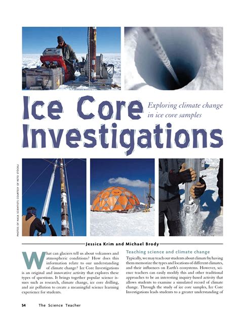 (PDF) Ice Core Investigation; exploring climate change in core samples