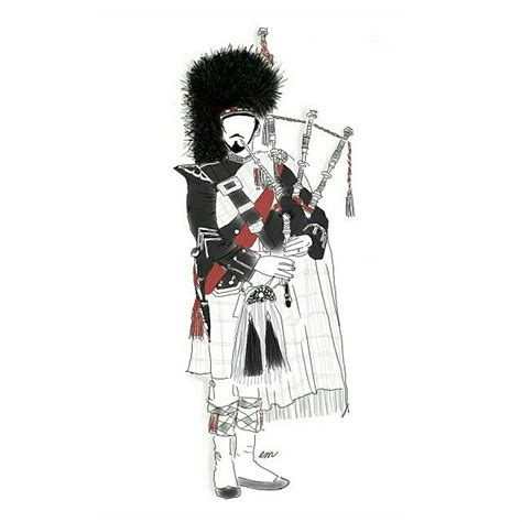 Scotland, Scottish piper, Urban sketched by :Maysoon AlMur | Scottish, Scotland, Urban