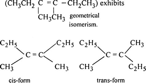 Draw the structures for geometrical isomers of 3, 4 - dimethylhex - 3 ...