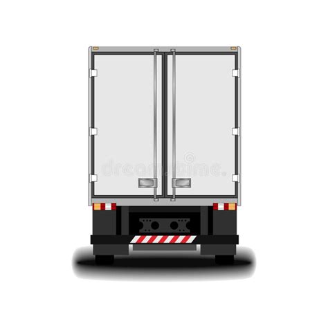 Realistic back view truck stock illustration. Illustration of isolated ...