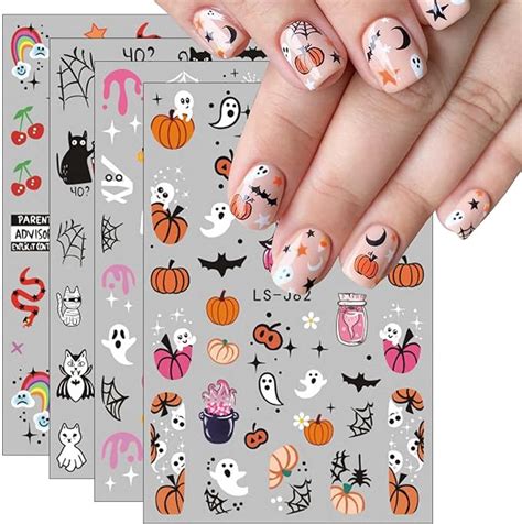 JMEOWIO + Cute Halloween Nail Art Stickers