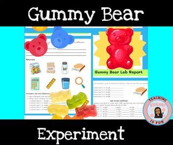 Gummy Bear Experiment Osmosis and Diffusion Lab Biology by ...