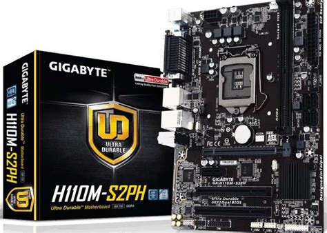 GIGABYTE (rev. 1.0) LGA 1151 Intel H110 HDMI SATA 6Gb/s USB 3.0 Micro ...