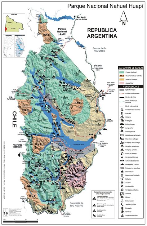 Nahuel Huapi National Park Map - parque nacional Nahuel Huapi Neuquen Argentina • mappery