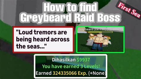 How to find Greybeard Raid Boss in First Sea - Blox Fruits - YouTube