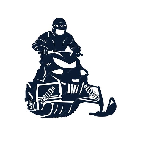 Premium Vector | Snowboard silhouette snowmobile silhouette snowmobile logo vector illustration