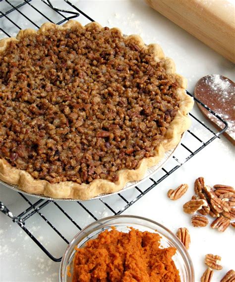 Pumpkin Pecan-Praline Pie Recipe — Dishmaps