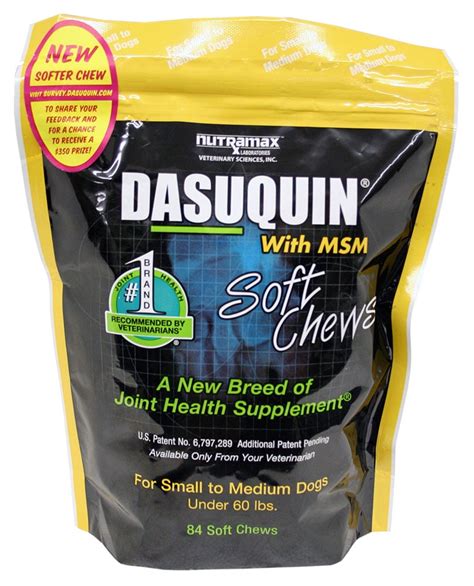 Nutramax Dasuquin with MSM Joint Health Supplement for Small to Medium Dogs, 84 Soft Chews ...