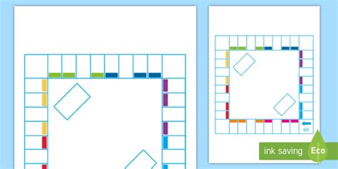 Printable Board Game - Traditional Game Board Template Pack