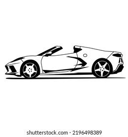 Car Side View Black White Vector Stock Vector (Royalty Free) 2196498389 | Shutterstock