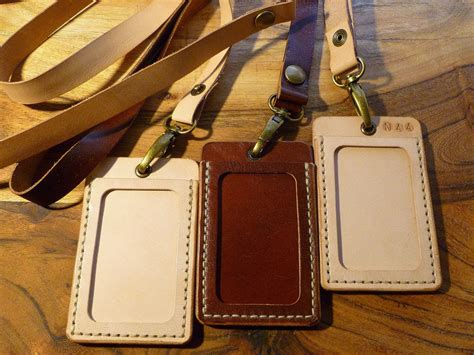 Leather ID holder / ID lanyard / ID badge / id pass holder