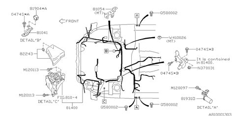 81402AJ54B Genuine Subaru Wiring Harness BULKHEAD