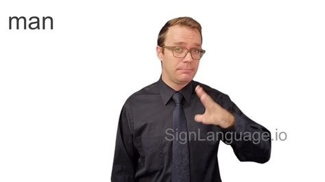 man in ASL - Example # 4 - American Sign Language