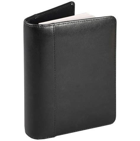 CintBllTer 81270 Leather Business Card Book, 6 Ring Binder Holds 120 ...