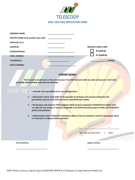 Fillable Online shell gas card application form Fax Email Print - pdfFiller