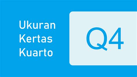 Ukuran Kertas Kuarto dalam CM, MM, Inchi, dan Pixel - Advernesia