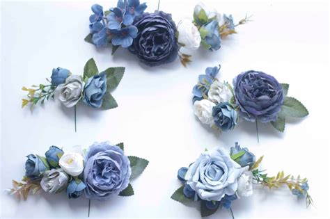 Flower Wedding Cake Topper Dusty Blue Flower Cake Topper - Etsy