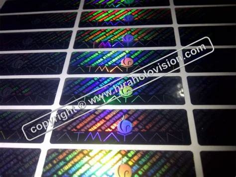 Polyester Custom made Hologram Stickers Security Holograms Hologram Seal, Size: Standard at Rs ...