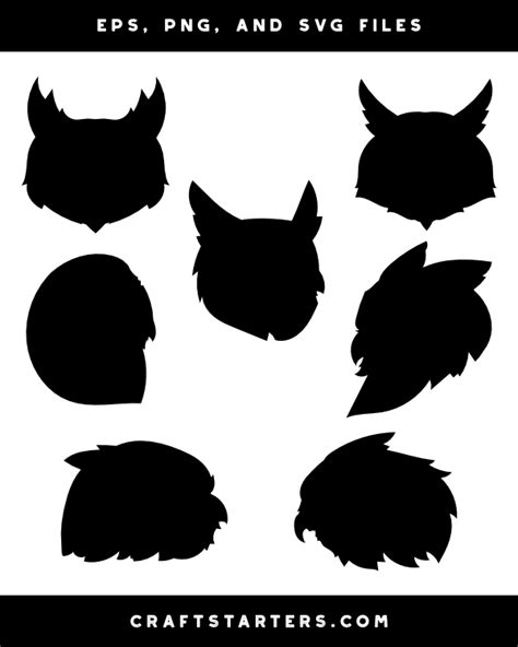 Owl Head Silhouette Clip Art