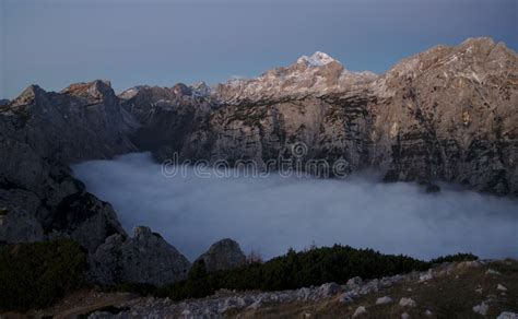 Scenic Sunrise Over Misty Landscape in the Mountains Stock Photo ...