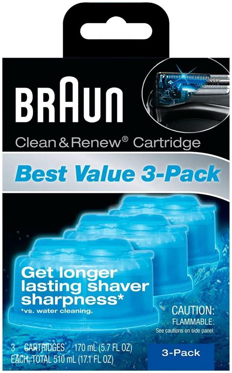 Braun Clean & Renew Refills 3-pack170ml5.7 Fl Ozeach-Total 510ml17.1 Fl Oz - Terrashopia | Braun ...