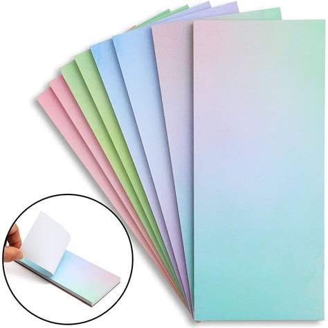 8-Pack to Do Notepads, Sticky Note Pads, Gradient Colors, 50-Sheet each, 5.5 x 2.35 inches ...