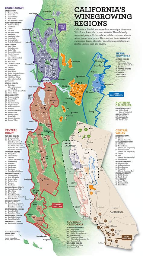 CALIFORNIA'S WINE GROWING REGIONS