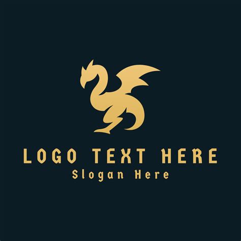 Gold Medieval Dragon Logo | BrandCrowd Logo Maker