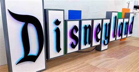 Vintage Disneyland LED Sign Large 28" by soulrider911 | Download free STL model | Printables.com