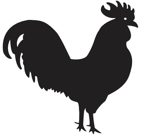 Free Rooster Silhouette Vector dxf File - Free Vector