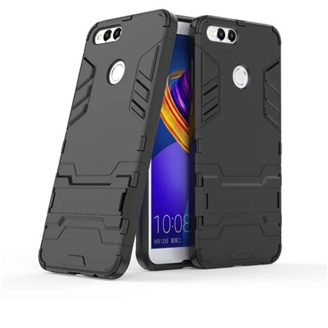 Case For Huawei Honor 7X Coque Plastic Cover Robot Armor With Kickstand Rubber Silicon Cases ...