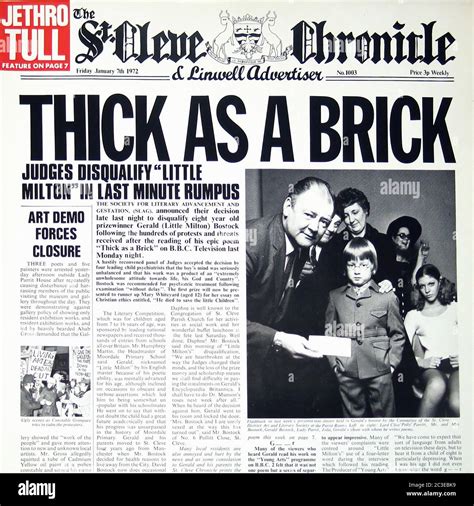 Jethro Tull - Thick as a Brick - Vintage 12'' vinyl LP 02 Cover Stock ...