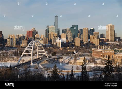 Downtown Edmonton, Alberta Skyline in Winter Stock Photo - Alamy