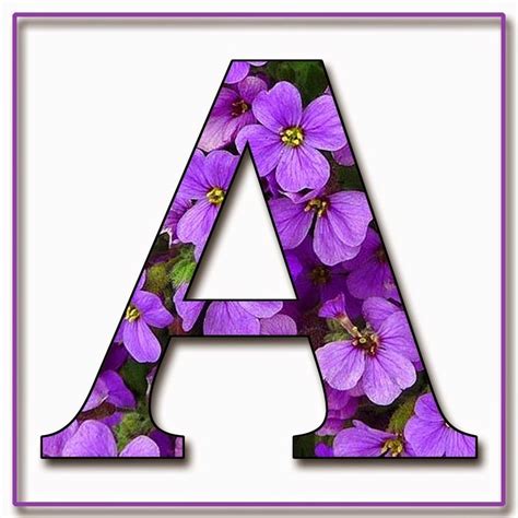 ALPHABET FLEURI 24-10-2014 | Lettering alphabet, Flower alphabet ...