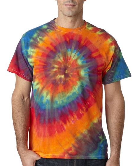 Gildan - 70 Gildan Tie Dye Men Rainbow Swirl Tie-Dye Tee Crew Neck T Shirt - Walmart.com