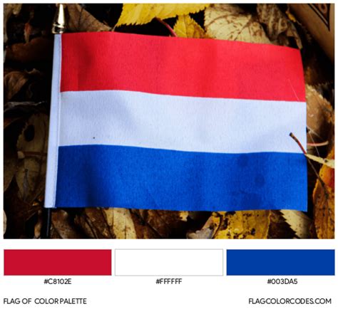 The Netherlands flag color codes