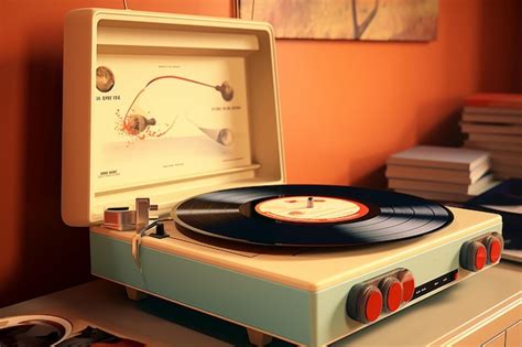 Premium AI Image | An Retro Music Vinyl Record Player with Jazz Album