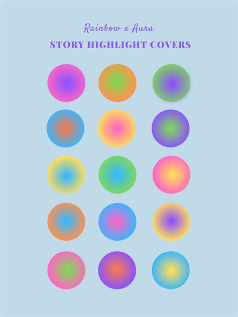 Rainbow Aura Colorful Vivid Instagram Story Highlight Covers Colorful IG Story Icons - Etsy ...