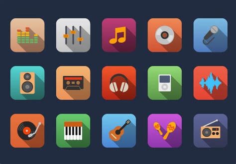 Music flat icons by Alexgorilla on DeviantArt