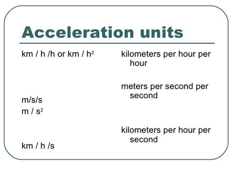 Acceleration