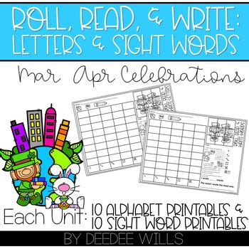 Roll and Write: Editable Worksheets Bundle | Holidays by Deedee Wills