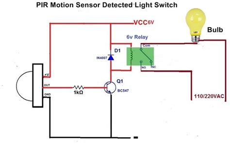 Motion Sensor Switch Circuit Diagram