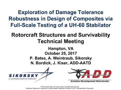 Exploration of Damage Tolerance Robustness in Design of Composites via Full-Scale Testing of a ...